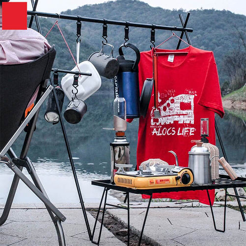 Estante colgante para equipo de camping al aire libre