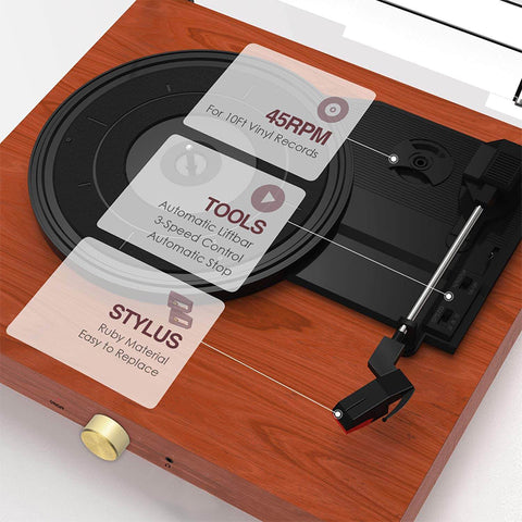 Premium Bluetooth Record Player for Vinyl Records