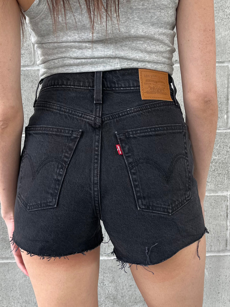LEVI'S Ribcage Shorts Black Lake – 27 Boutique