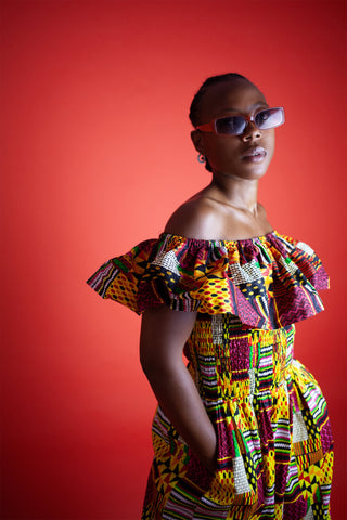 African Clothing / African Dress in Amazing Kente