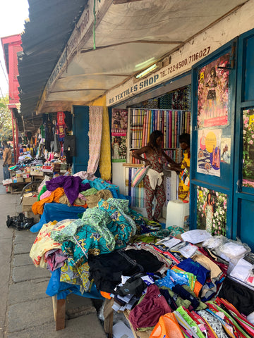 Fabric shop in Albert market.