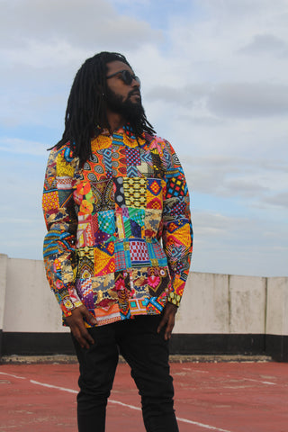 African Shirt In Patchwork
