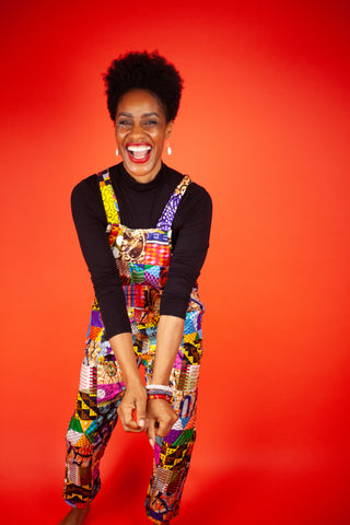 African Clothing: Patchwork Dungarees