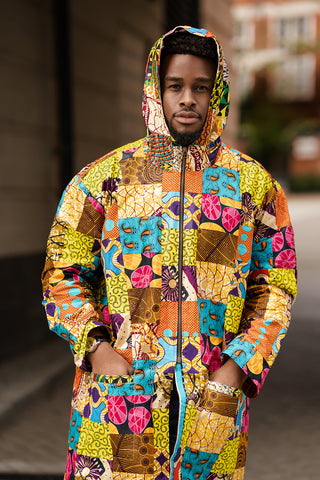 African Clothing: Patchwork Winter Jacket