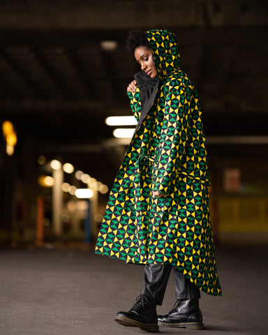 African Clothing - African Print Military Coat 