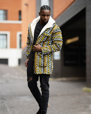 African Clothing: African Winter Parka In Mud Cloth