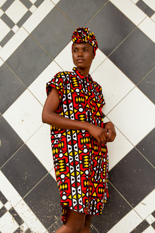 festival Dress in African Print