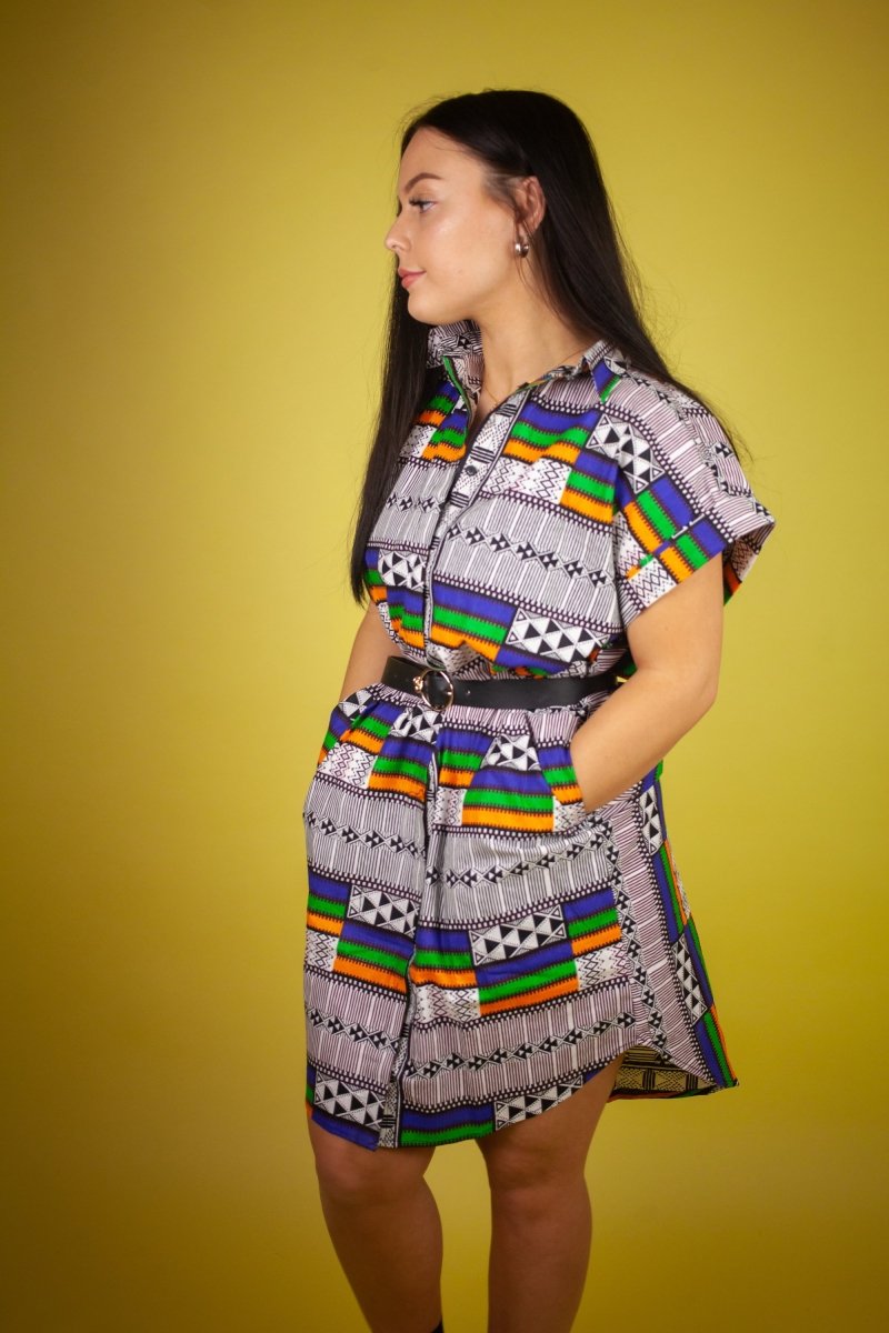 Amazing African Dress in Kente / Made In Africa / Continent Clothing ...