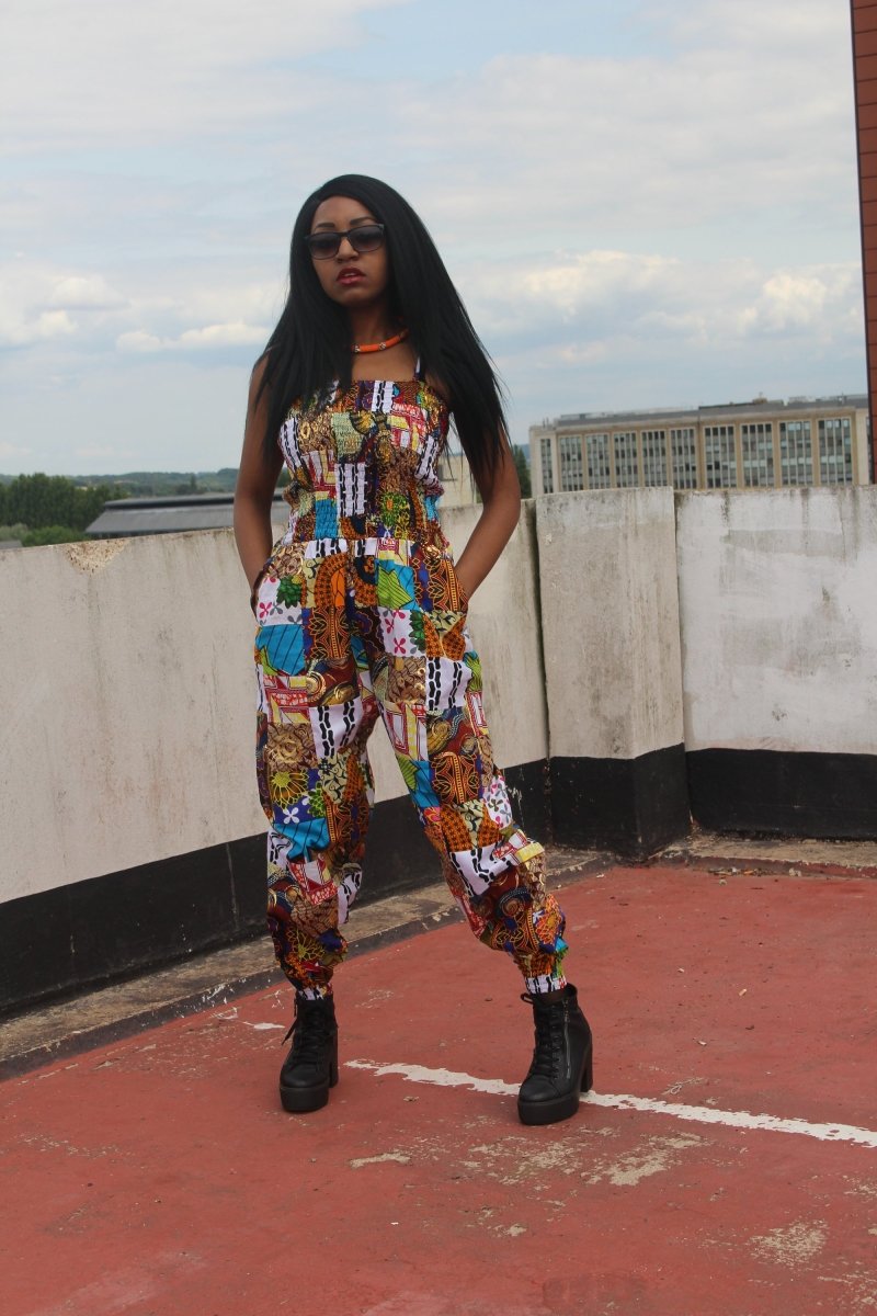 African Jumpsuit in Patchwork - Festival Jumpsuit– The Continent Clothing