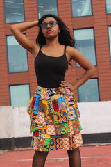African Patchwork Skirt / Festival Skirt / Made In Africa– The ...