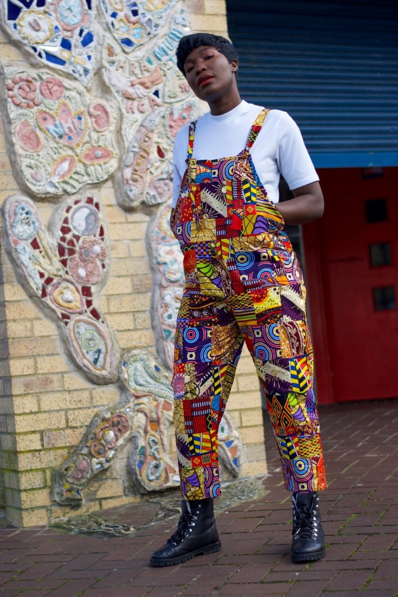 Patchwork Dungarees, African Dungarees in Ankara Print - Festival Clot ...