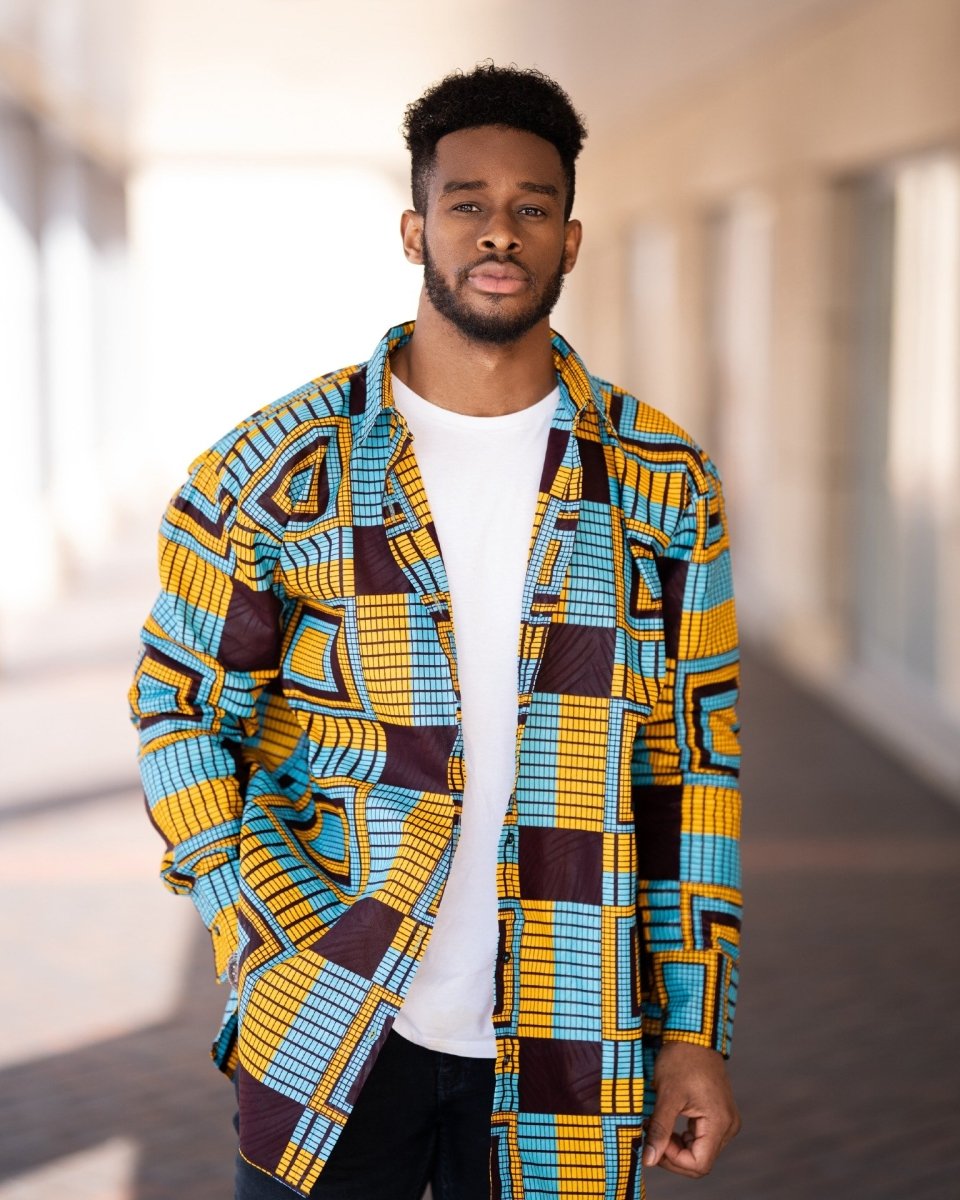 Fini African Mud cloth Earth-tone Dashiki-DP4015