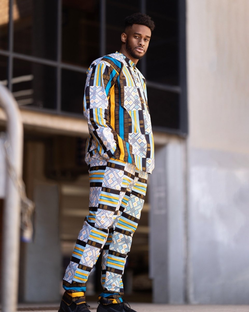 African Shirt in Earthy Mud Cloth