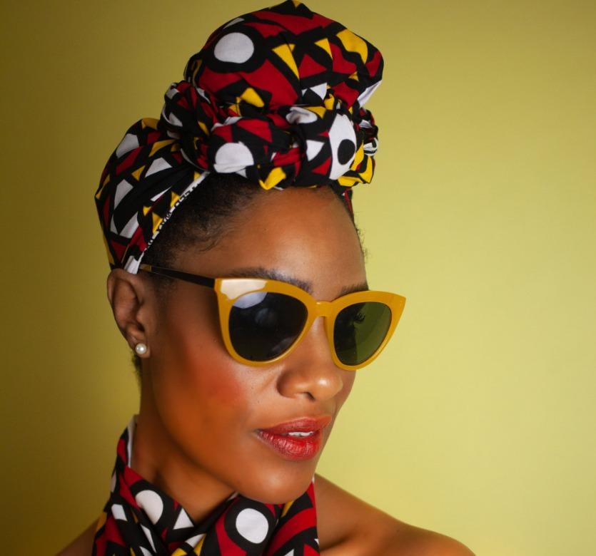 African headband in red Dashiki