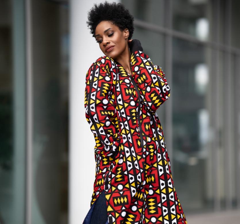 African Summer Coat in electric red