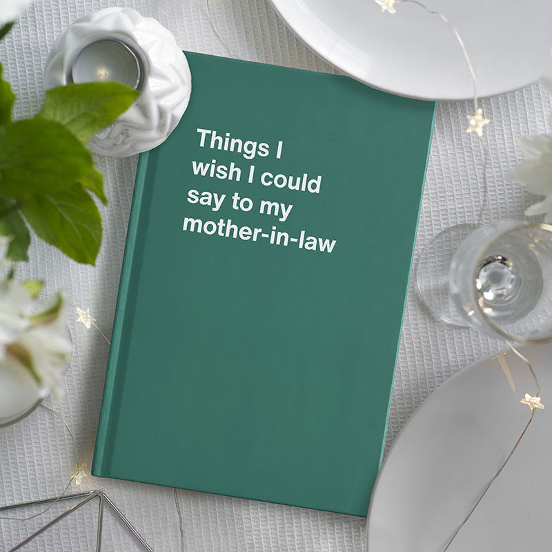 A funny wedding gift, a WTF Notebook titled 