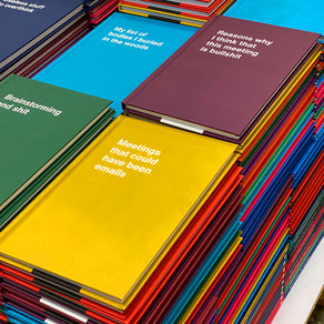 Stacks of WTF Notebooks – click to play production video