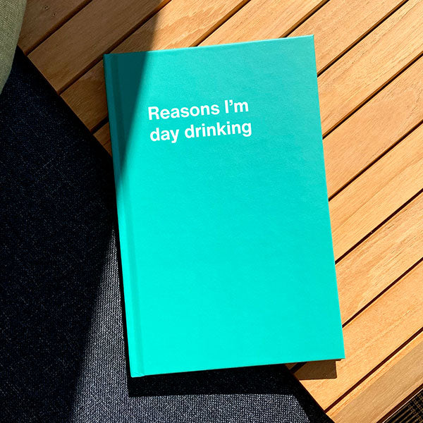 A WTF Notebook titled: Reasons I’m day drinking