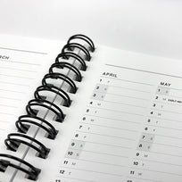 A close-up of a WTF Notebooks planner