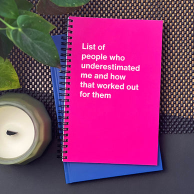 Funny Hanukkah gift idea: List of people who underestimated me and how that worked out for them