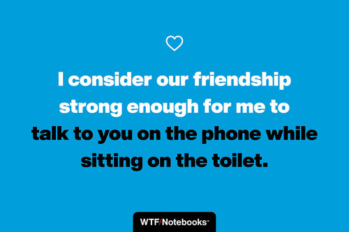 A funny & sassy friendship quote: Toilet