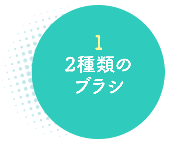 1 2種類の ブラシ