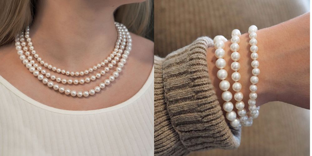 Pearl jewelry and pearl strings