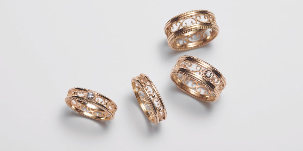 Kalevala Love filigree rings