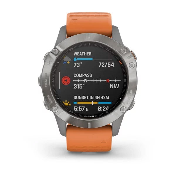 Garmin Fenix 6 Sapphire 47 mm oranssi, monilajiälykello 010-02158-14