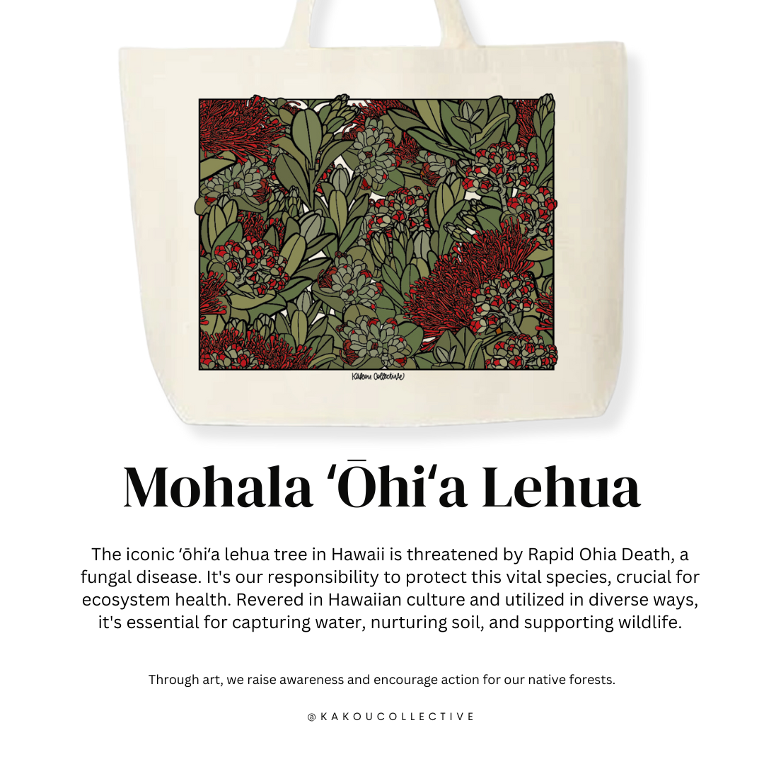 Kakou Collective Tote - Mohala Ohia Lehua