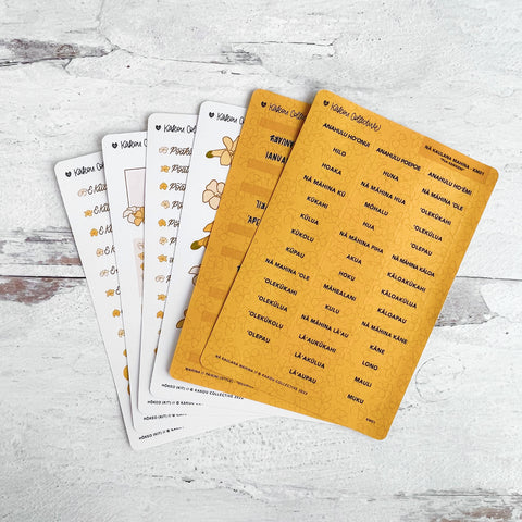 ʻŌlelo Hawaii Puakenikeni planner stickers 