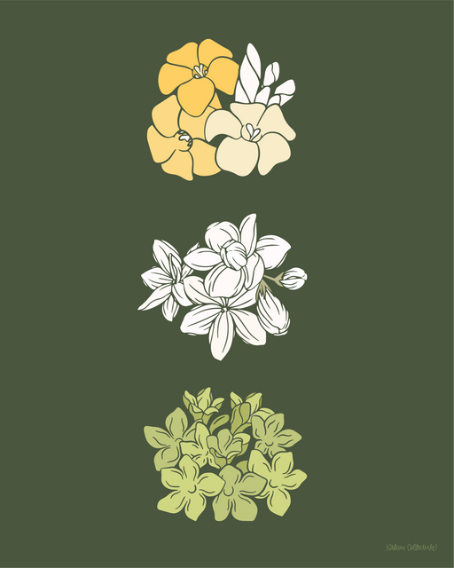 Puakenikeni Flower Stickers – Aloha Attire