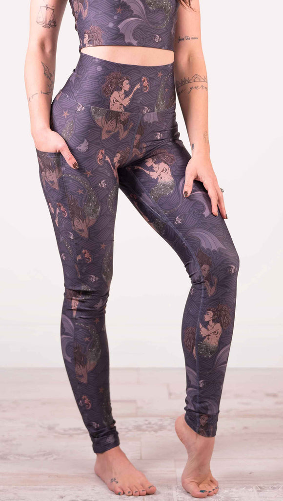 Mermaid By Land Leggings: Magenta | Mermaid leggings, Mermaid fashion,  Unique leggings