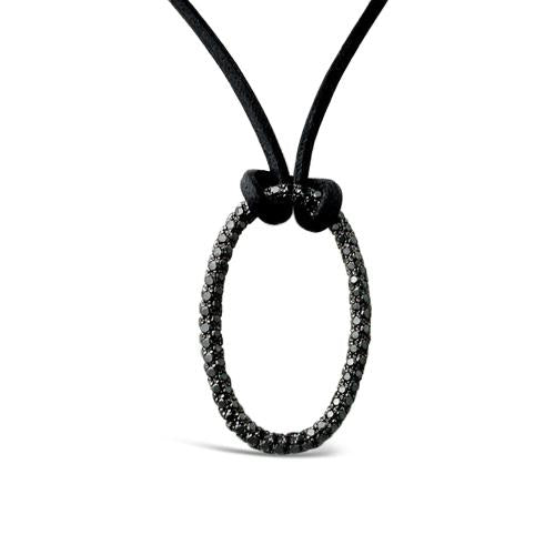 black diamond eternity necklace