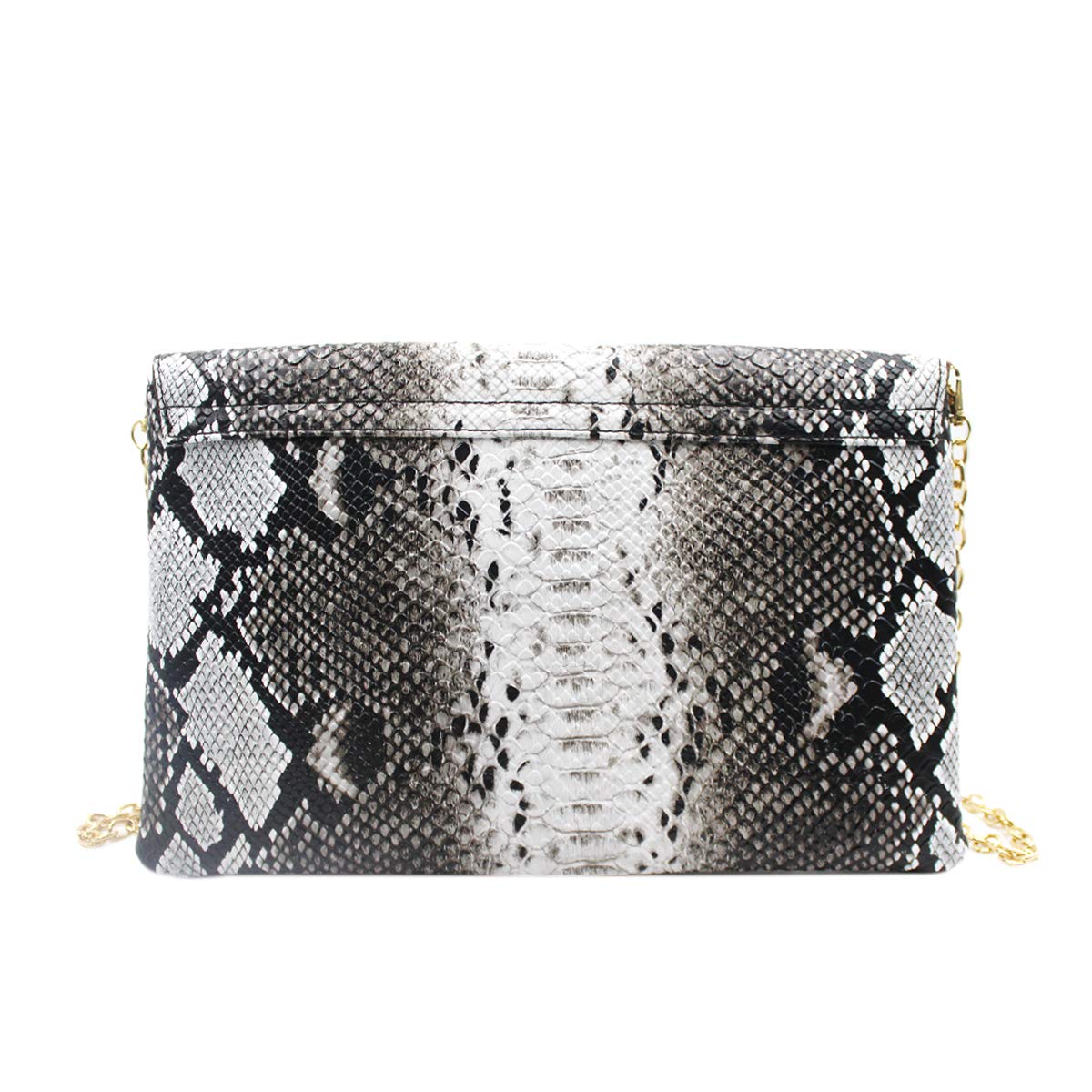 Handbags & Bags - Women Large Envelop Clutch Handbag with Chain Strap Ladies Snakeskin Shoulder ...