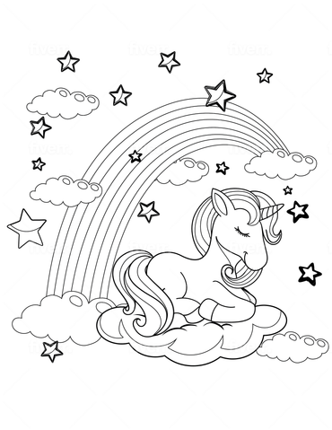 Unicorn Coloring Page – Glow in the Dark Blankets