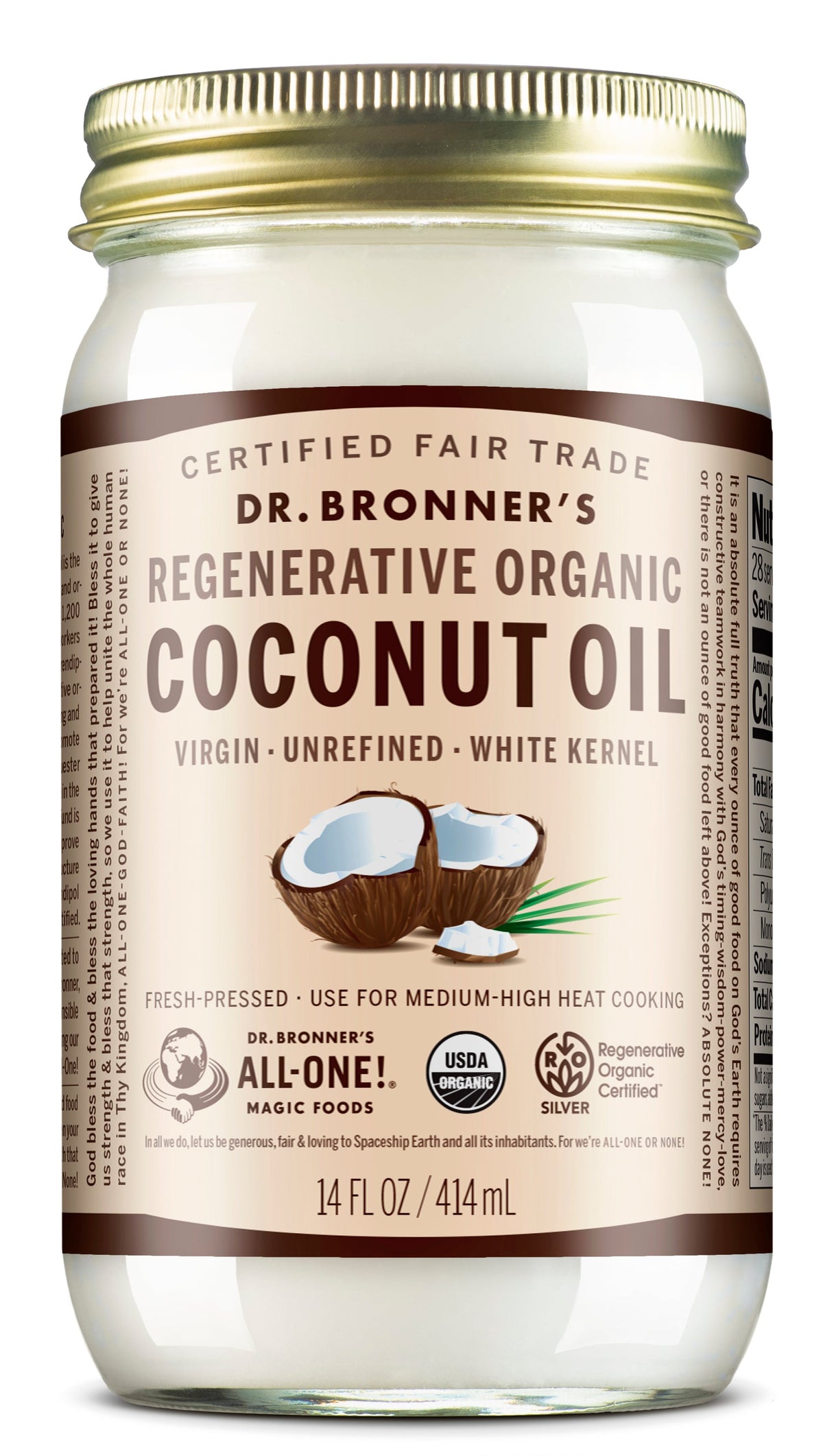 White Kernel - Regenerative Organic Coconut Oil - 14 oz | ProCare Outlet