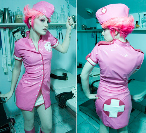 Pastel PVC Fetish Nurse Accessories PVC Nurse Nurse Cosplay 