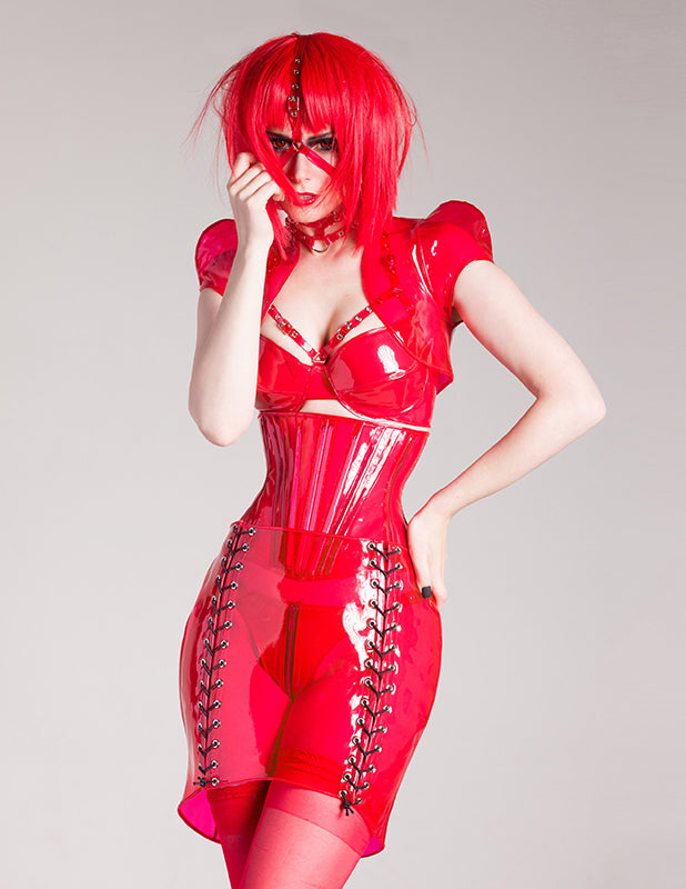 College Project, Red And Black Pvc Corset And Skirt · A Corset ·  Dressmaking on Cut Out + Keep