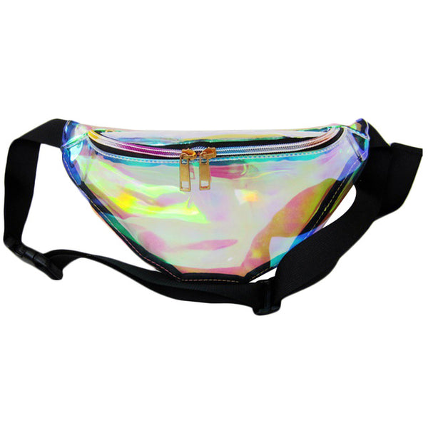 transparent rainbow bag