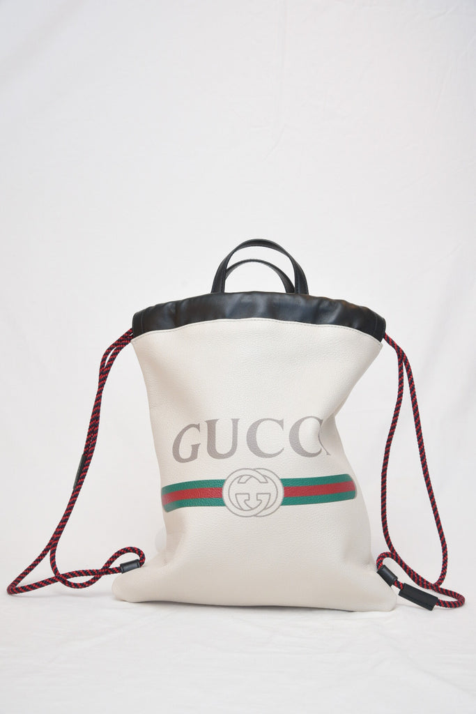 Gucci White Leather Backpack – The Hangout