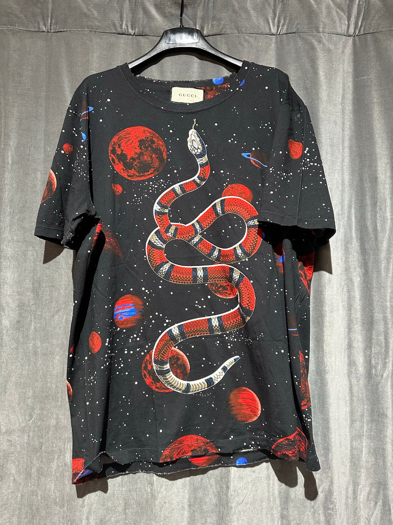 Gucci Mens T Shirt with Planets and Snake – The Hangout
