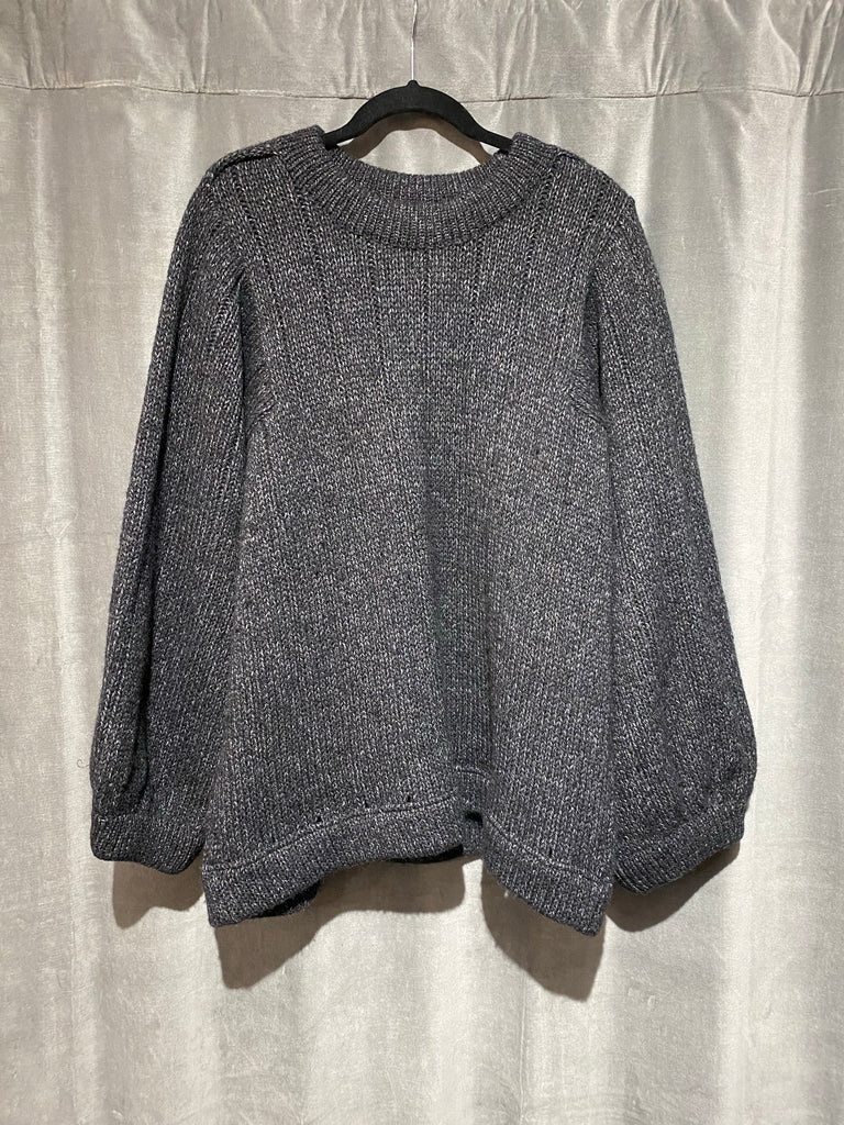 Mason Margiela Grey Wool Crew Neck Oversized Sweater – The Hangout