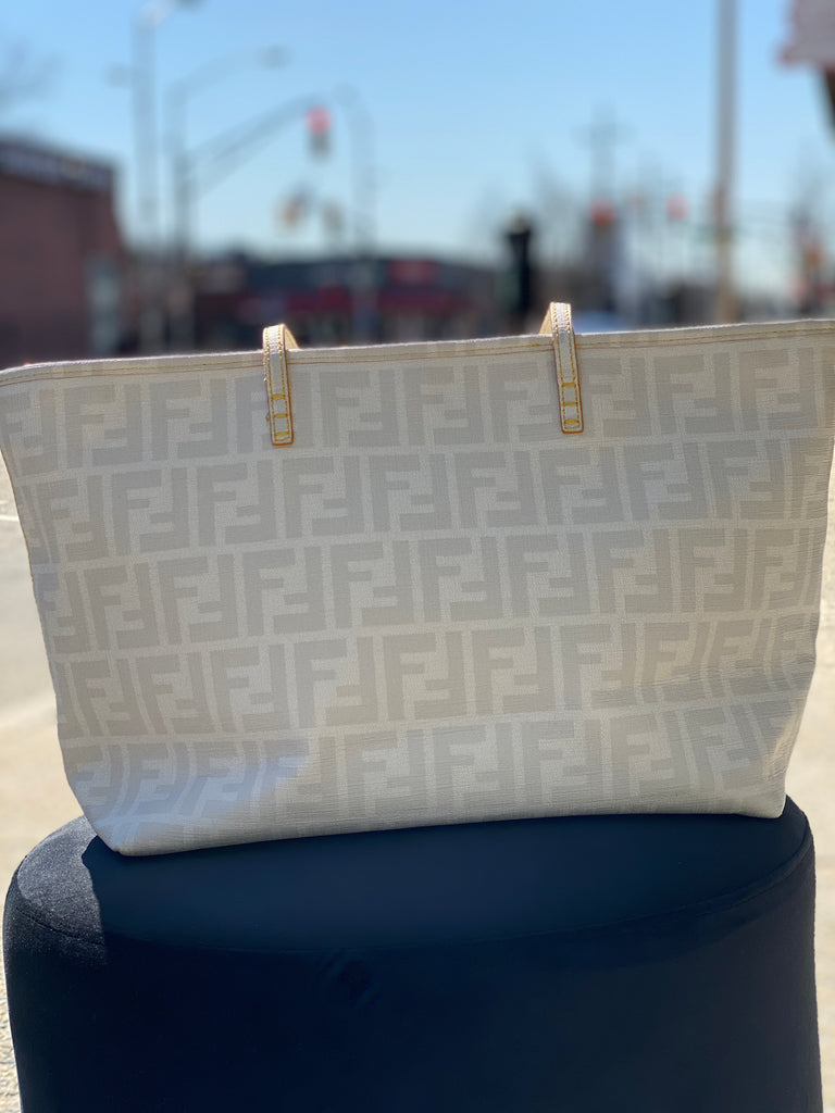 fendi coated canvas tote