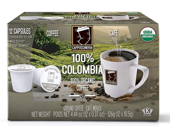 Cappuccineria 100% Colombia Coffee, #12K-Cups – Marvel Foods