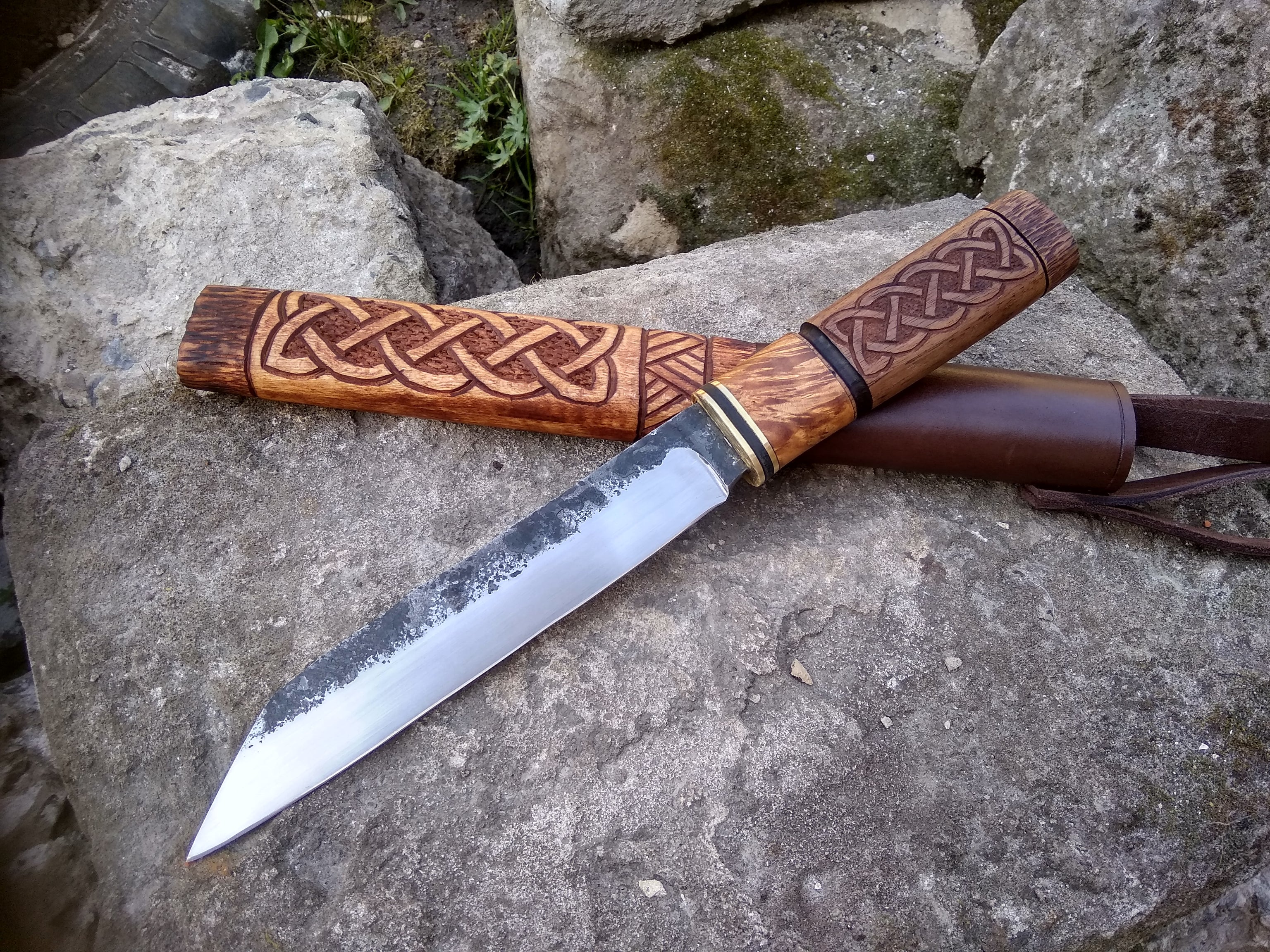 Anglo Saxon Seax Knife Engraved Hunting Knife Custom Seax Knife Valhallaworld 1568