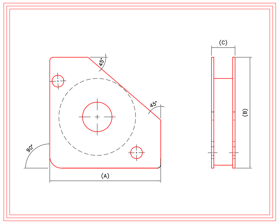 schematic drawing for Mini square multi angle welding clamp magnetic welding clamp