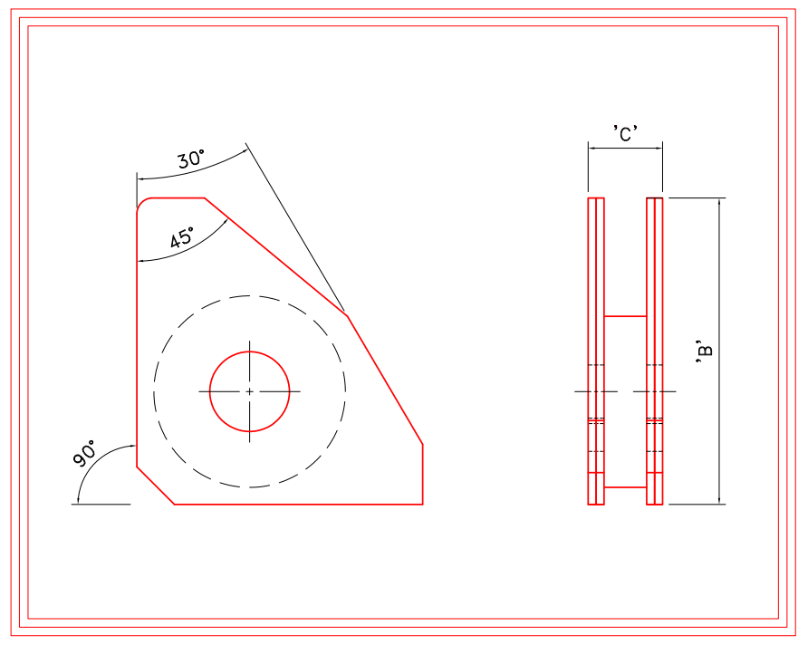 schematic drawing for Mini square multi angle magnetic welding clamp