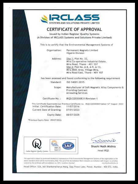 Hiperm EMS ISO 14001:2015