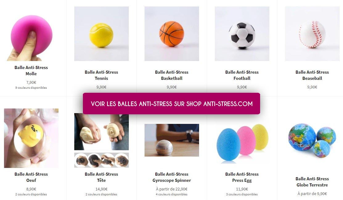 4 BALLES ANTI-STRESS gérer tension anxiété pour adultes et enfants